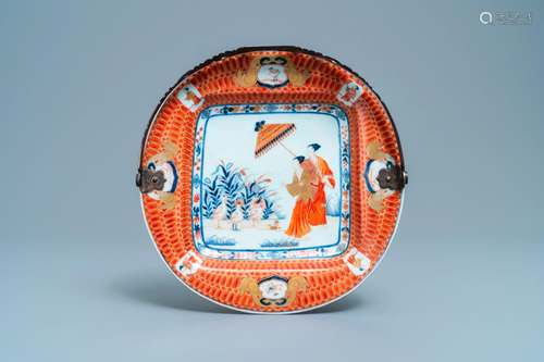 A Chinese Imari-style tray after Cornelis Pronk: 'Da…