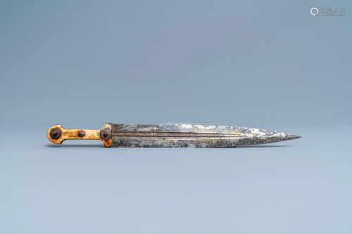 A 'kindjal' dagger with bone handle, Eastern Europe,
