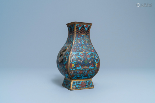 A Chinese cloisonne vase, Wanli