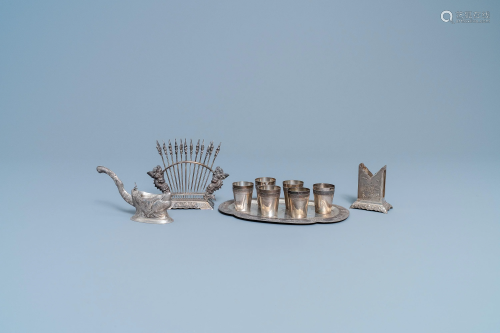 A group of silver wares, Vietnam, early 20th C.