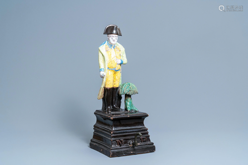 A large polychrome faience 'Napoleon' fountain, …