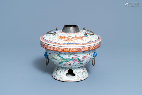 A Chinese famille rose warming bowl for the Straits …