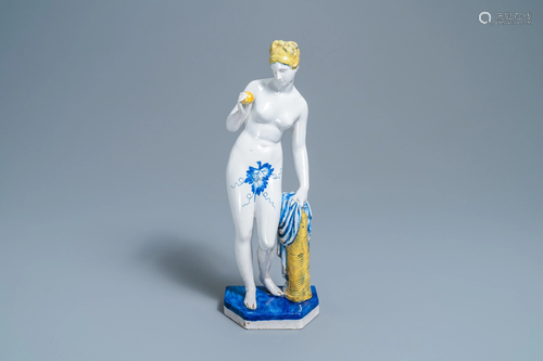 A large polychrome faience figure of Eve, Samson,