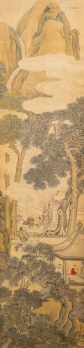 Chinese school, ink and colour on silk, 18/19th C.: