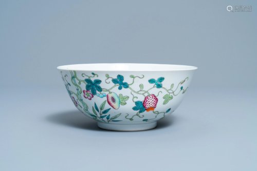A Chinese famille rose 'sanduo' bowl, Guangxu mark…