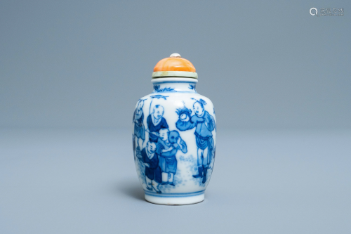 A Chinese blue and white snuff bottle, Chenghua …