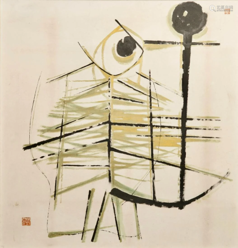 Se Ok Suh (Seok Suh) (Korea, 1929-): Untitled, ink and