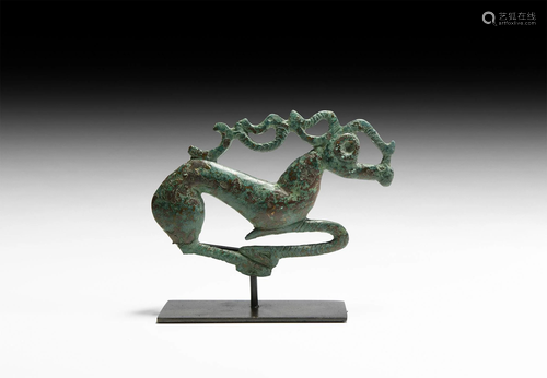 Chinese Ordos Galloping Stag Mount