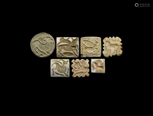 Indus Valley Amuletic Seal Collection with Beasts