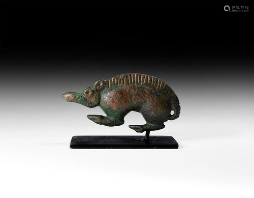 Chinese Ordos Crouching Tapir Mount