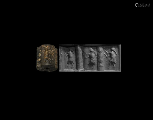 Jemdet Nasr Cylinder Seal with Standing Women