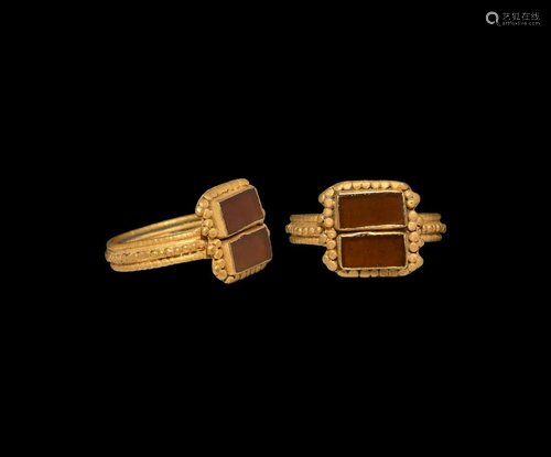 Merovingian Gold Ring with Garnets