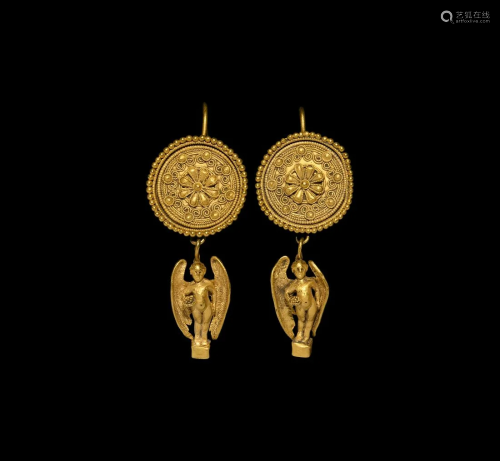 Hellenistic Gold Filigree Earrings