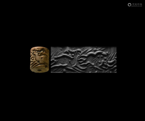 Cylinder Seal with Abstract Design