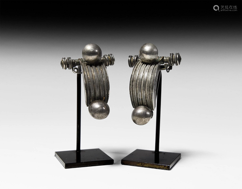 Celtiberian Silver Fibulae Pair