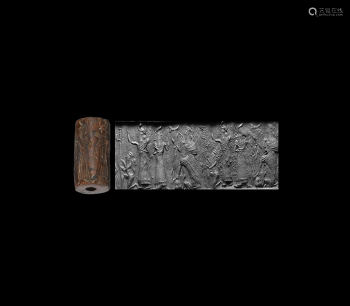 Cylinder Seal with Worship Scene