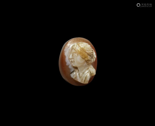 Roman Cameo Bust of a Lady