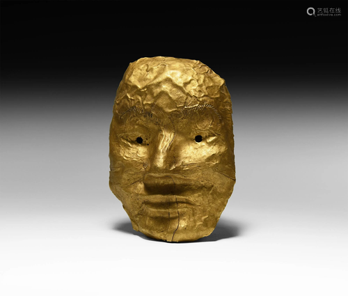 Chinese Liao Gold Death Mask