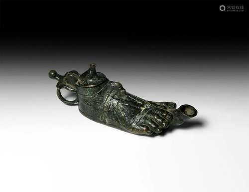 Renaissance Sandalled Foot Oil Lamp