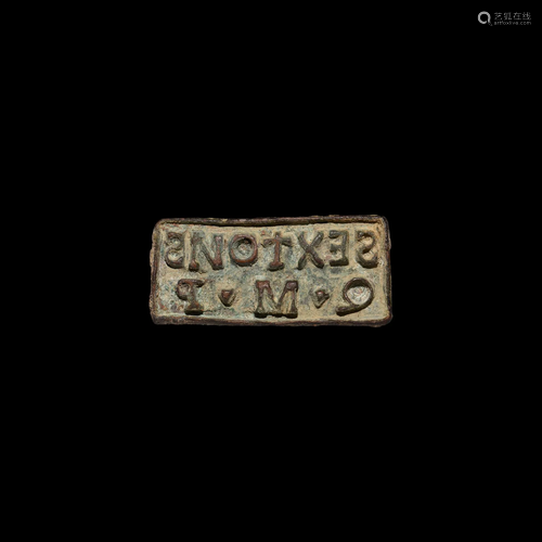 Roman Stamp for Slave of Quintus Maximus Popilius