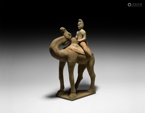 Large Chinese Tang Camel and Rider