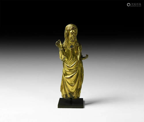 Medieval Gothic Gilt Standing Christ