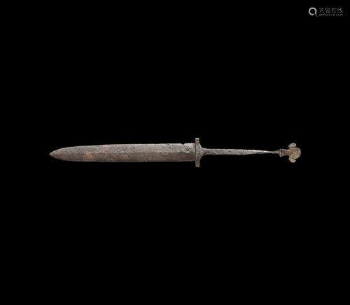 Medieval Dagger with Trefoil Pommel