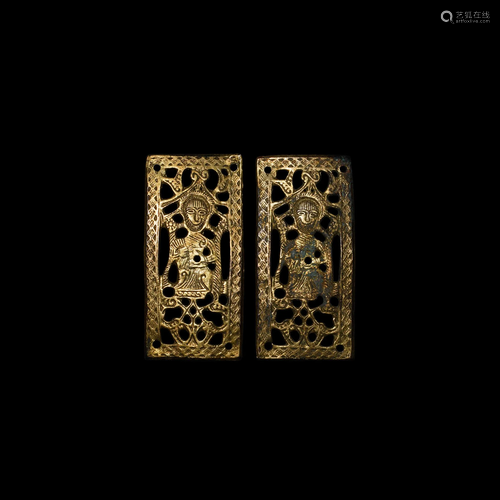 Medieval Gilt Plaques with Evangelists