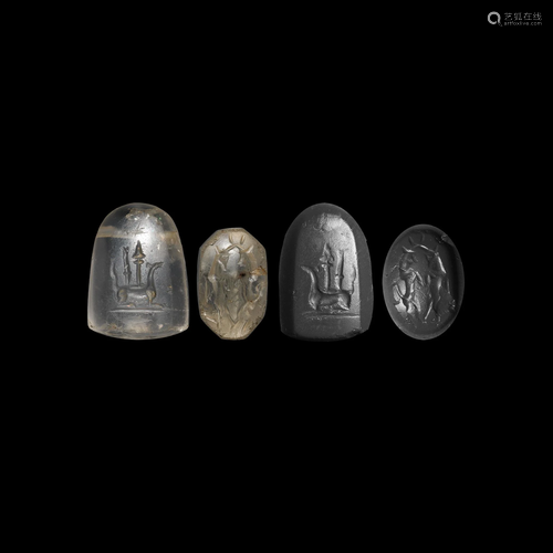 Babylonian Rock Crystal Stamp Seal with Symbols of