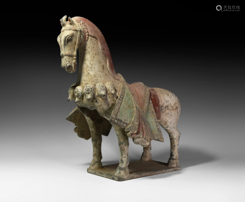 Chinese Northern Qi Caparisoned Horse