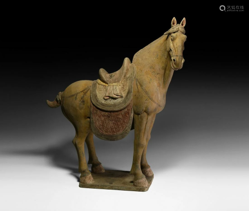 Large Chinese Saddled Tang Horse