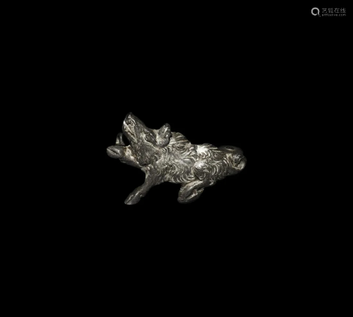 Roman Silver Brooch with Boar