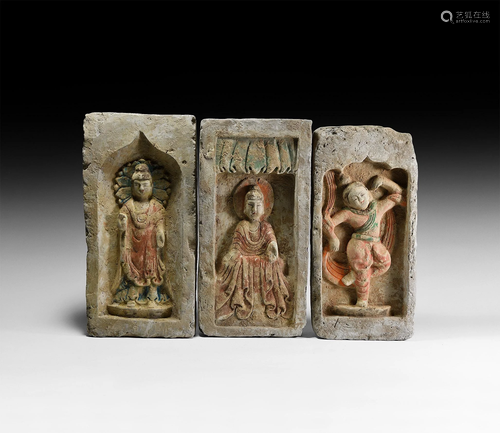 Chinese Northern Wei Buddha Brick Collection