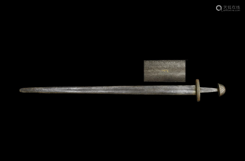 Viking Sword with Inlaid Crosier