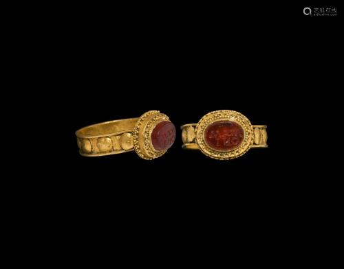 Roman Gold Ring with MAMINO Gemstone