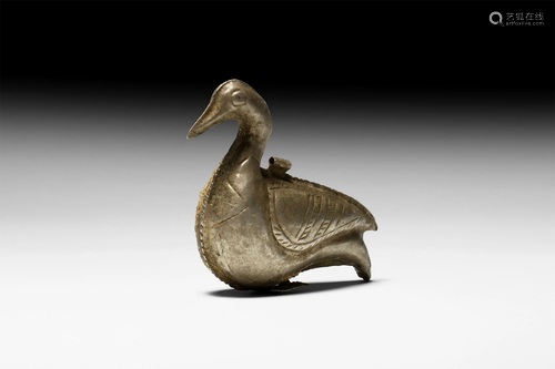 Elamite Silver Swan Pendant