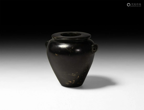 'The Schimmel' Egyptian Serpentine Piriform Jar