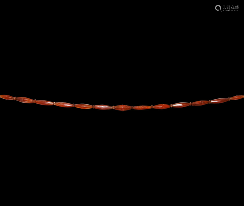 Achaemenid Carnelian Bead Set