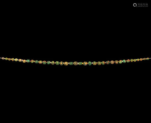 Roman Millefiori Glass Bead Necklace String