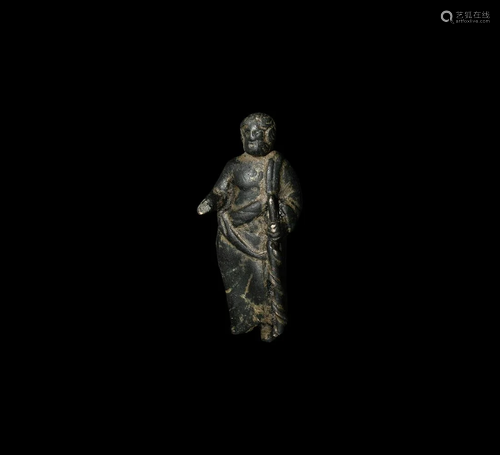 Roman Asclepius God of Medicine Statuette