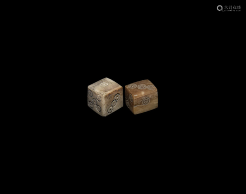 Roman Bone Dice Pair