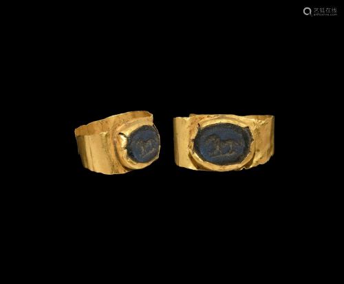 Roman Gold Legionary Ring with Lion Gemstone