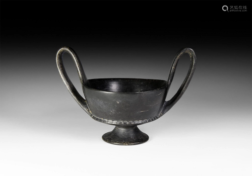 Etruscan Bucchero Ware Kantharos Cup