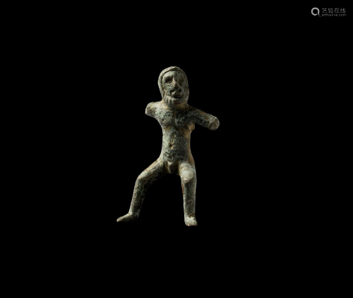 Gallo-Roman Nude Taranis Cavalryman Statuette