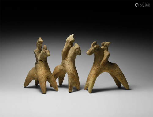 Greek Horse and Rider Statuette Group