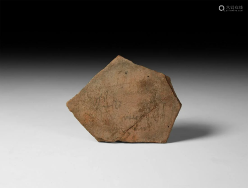Egyptian Ostracon Tablet
