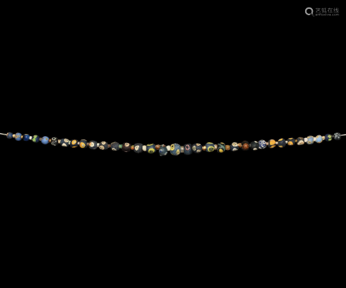 Roman Millefiori Glass Bead Necklace String