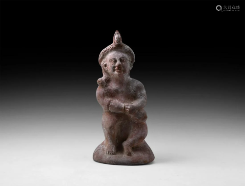 Late Romano-Egyptian Seated Terracotta Figure