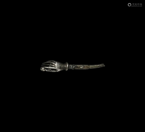 Roman Silver Hand Holding Apple Fitting