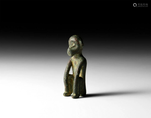 Phoenician Seated Monkey Statuette